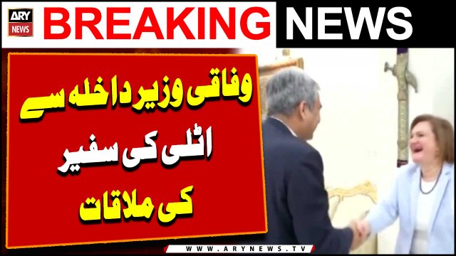 Italian Ambassador's meeting with Interior Minister Mohsin Naqvi