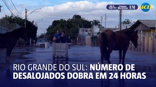 Número de desalojados dobra no Rio Grande do Sul