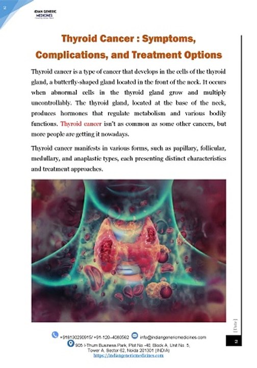 Thyroid Cancer Awareness: Symptoms, Complications, and Treatment Options