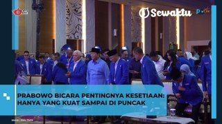 Presiden Terpilih Prabowo Subianto Mengungkapkan Betapa Pentingnya Nilai Dari Sebuah Kesetiaann