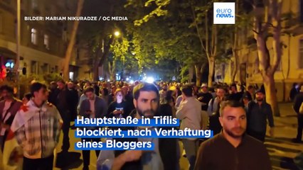 Georgien: Mehrere Festnahmen bei Protesten gegen Verhaftung eines regierungskritischen Bloggers