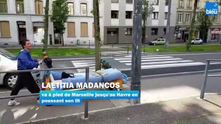 L'artiste Laëtitia Madancos pousse son lit de Marseille jusqu'au Havre en passant pas Saint-Étienne