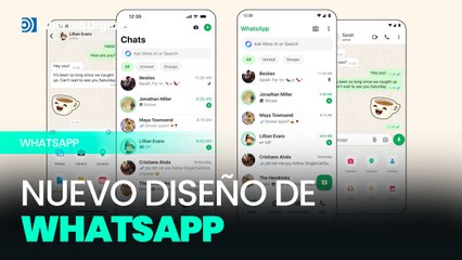 Así luce el nuevo diseño de la aplicación WhatsApp