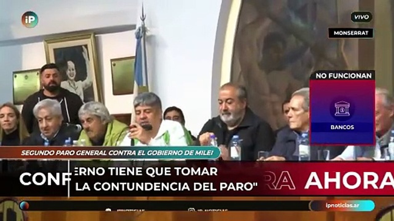 Pablo Moyano junto a la CGT en conferencia por el 2º Paro General: "El paro les dolió"