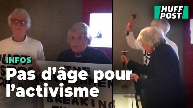 Des militantes pour le climat octogénaires s’en prennent à la vitre protégeant la Magna Carta