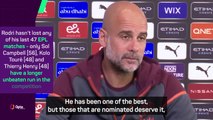 Rodri unfazed by Player of the Year snub - Guardiola