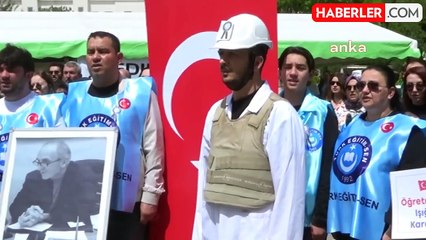 Türk Eğitim-Sen Üyeleri Şiddeti Protesto Etti