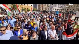 مظاهرات دعماً لفلسطين ومواقف الرئيس السيسي تجاه القضية الفلسطينية من ميدان الشبان بسوهاج
