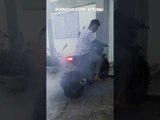 Guy Flips Bike After Botched Burnout Attempt