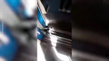 Así se vio desde adentro del Tren San Martín la colisión con una locomotora