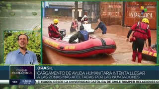 Brasil realiza operativos de rescate tras inundaciones
