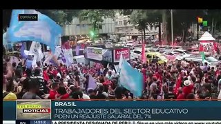 Comunidad estudiantil de Brasil marcha en defensa de la educación