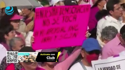 Claudia Sheinbaum arremete contra Marea Rosa