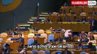 İsrailli temsilcisi, Birleşmiş Milletler'in Filistin kararını imha makinesine attı