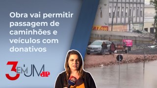 Passarela é derrubada para permitir acesso a Porto Alegre