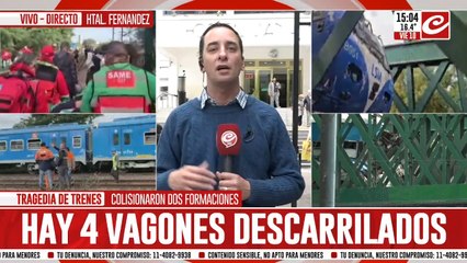 Tragedia de trenes: trasladaron a 50 heridos a los hospitales de la ciudad