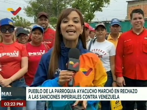 Sucre | Habitantes de la pqa. Ayacucho marchan en rechazo a las medidas coercitivas contra Venezuela
