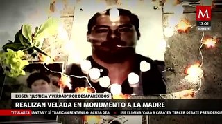 Honran con velada a madres y familiares desaparecidos en el Monumento a la Madre, CdMx