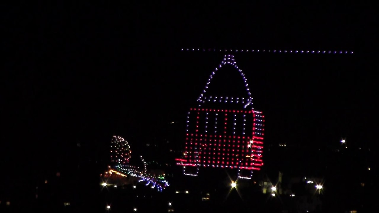 Spectacle de drones à Toulon