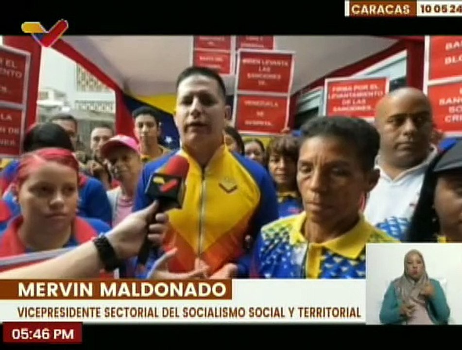 Caracas | Trabajadores del sector deportivo rechazan las sanciones impuestas por EE.UU.