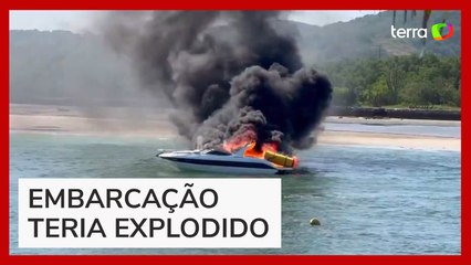Lancha pega fogo e deixa seis pessoas em estado grave em Cabo Frio (RJ)