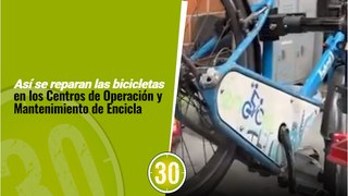 Así se reparan las bicicletas en los Centros de Operación y Mantenimiento de Encicla