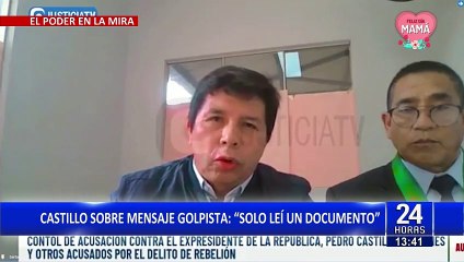 Castillo y su nueva excusa sobre golpe de Estado: "Simplemente leí un documento sin ninguna consecuencia"