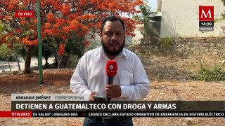 Detienen a migrante guatemalteco con droga y armas en Chiapas