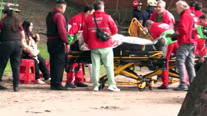 Resgates em acidente ferroviário em Buenos Aires