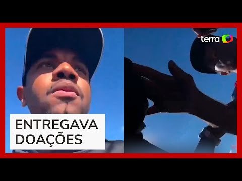 Davi, campeão do BBB24, vira alvo de críticas após live em entrega de doações em Canoas (RS)