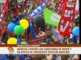 Bolivarenses marchan en rechazo a las sanciones impuestas por EE.UU.