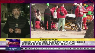 Paramédicos brindaron atención a heridos en el choque del tren de San Martín de Palermo.
