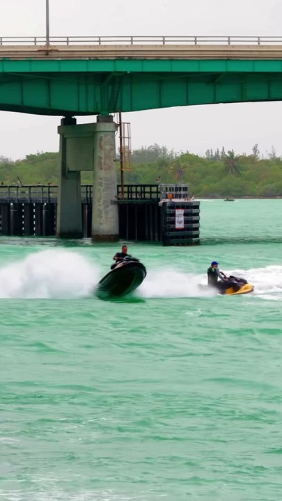Did he try hitting him.. at the Haulover Inlet in Bal Harbour, Florida