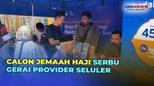 Calon Jemaah Haji Serbu Gerai Provider Seluler sebelum Berangkat Ke Tanah Suci