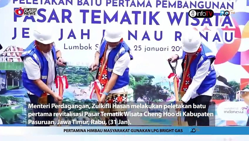 PELETAKAN BATU PERTAMA PASAR WISATA CHENG HOO PASURUAN, JAWA TIMUR.