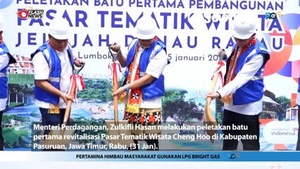 Momen Peletakan Batu Pertama Pasar Wisata Cheng Hoo Pasuruan Oleh Menteri Perdagangan Zulkifli Hasan