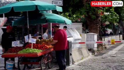 AVM'den caddeye bariyer: Vatandaşlar eğilerek altından geçiyor