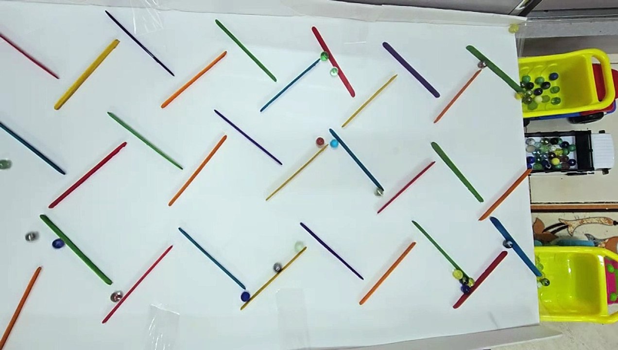 marble Run Race ASMR Sound Satisfying Building Block Coaster with Dump Truck #marblerun #marble