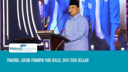 Prabowo: Jokowi Pemimpin Yang Ikhlas, Saya Terus Belajar