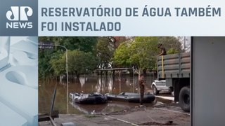 DMAE constrói dique provisório no centro de Porto Alegre