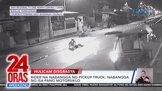 Rider na nabangga ng pickup truck, nabangga ng isa pang motorsiklo | 24 Oras Weekend