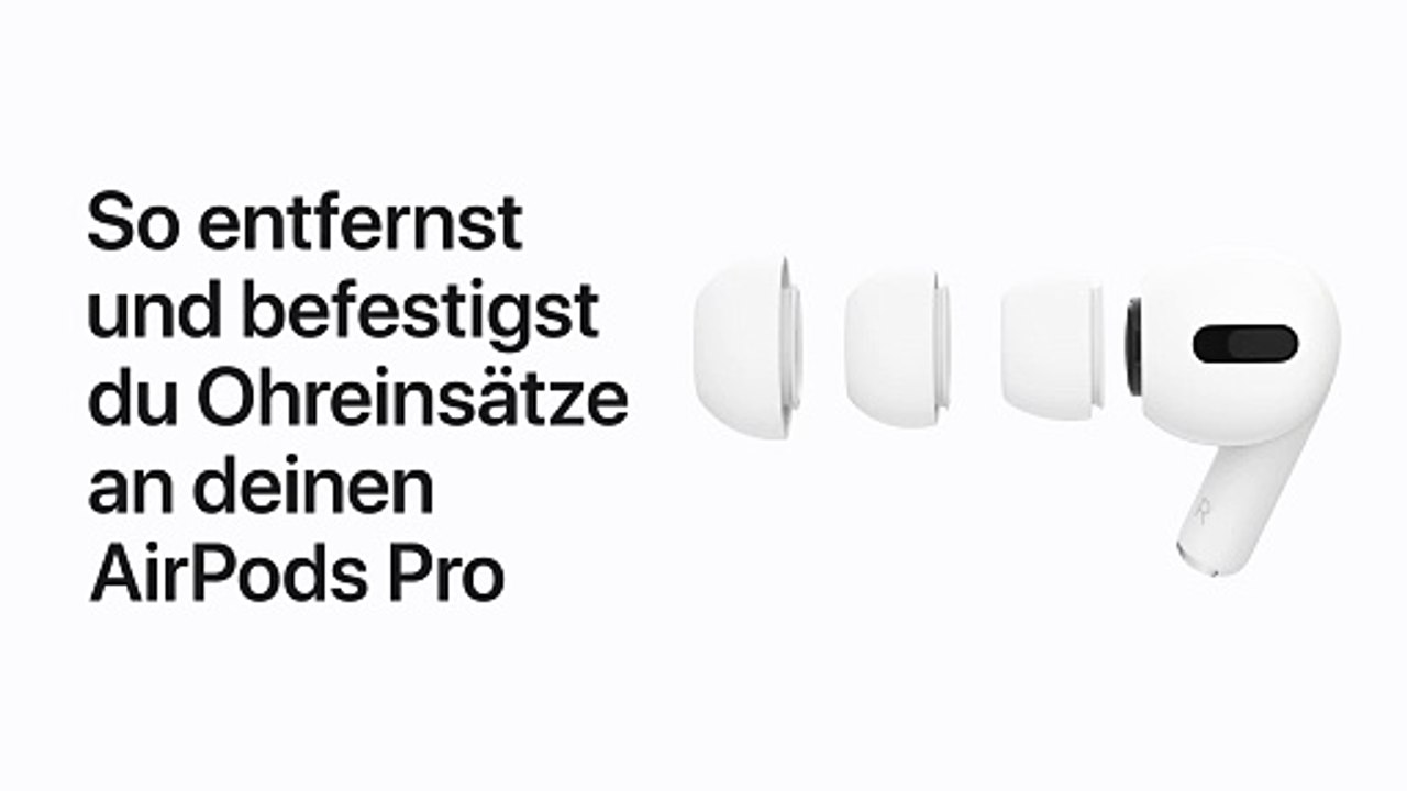 Ohreinsätze an einen AirPods Pro entfernen und befestigen