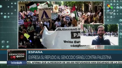 Madrid se moviliza en repudio al genocidio israelí contra Palestina