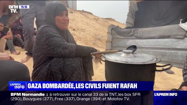 Si le point de passage est fermé, nous allons mourir de faim : au sud de la bande de Gaza, les civils s'entassent pour fuir les bombardements