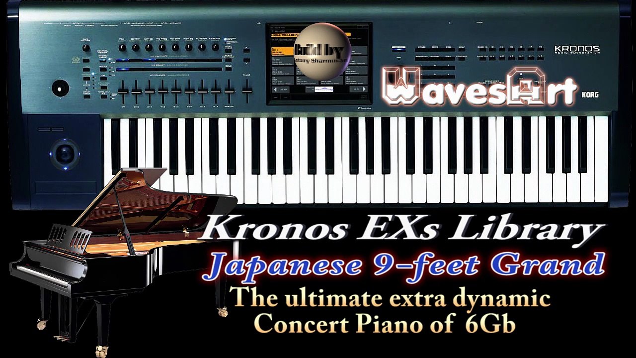 Korg Kronos EXs Japanese 9-feet Concert Grand 1