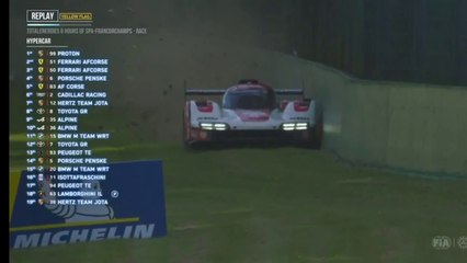 WEC 2024 6H Spa Race Christensen Crash