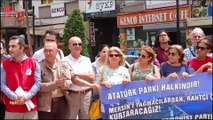 Mersin Çevre Platformu liman genişletme projesine karşı eylemde: 'Patronlar istedi diye parkımız elimizden alınıyor'