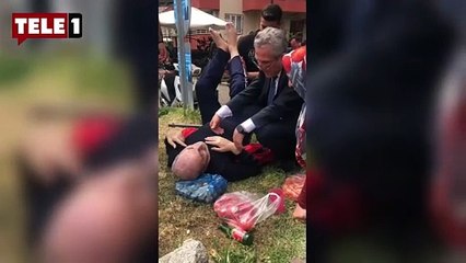 Nazilli Belediye Başkanı Ertuğrul Tetik'ten pazarda rahatsızlanan vatandaşa müdahale