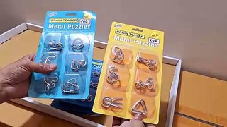Unboxing and Review of Brain Teasers Metal Wire Puzzle Toys, IQ Tester, Brain Games for Kids and Adults, Fun Fidget Puzzles, Train Your Brain, Disentanglement Puzzle Unlock Interlock Toys