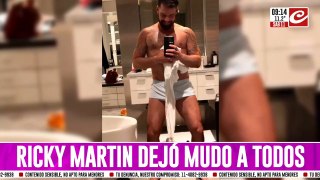 Ricky Martin se mostró en calzones frente al espejo